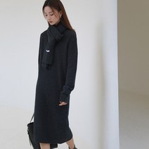 나바 여성 100% 울 양모 니트 원피스