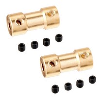 2X RC plane 3Mm To 5Mm Brass Motor Coupling Shaft Coupler Connector, 한개옵션0