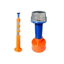 쏠라 경고등 순차점멸(탄력봉용) 경광등 태양열 LED, 1개