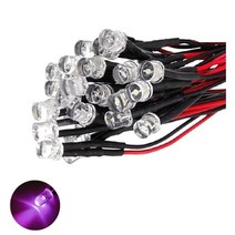 발광다이오드 LED 플랫형 와이어 12v 3파이 10개, (12V_3파이)_보라_10개