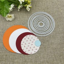 모양 틀 다이컷 8pcs 원형 금속 절단 스텐실 diy 스크랩북 장식 엠보싱 diy 종이 카드, 없음