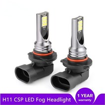 원격 시동 경보기 2pcs H8 Led 9005 Car CSP LED Fog Headlight Bulbs 6000K White Auto Lamp Day Running, 01 6000K_01 H1