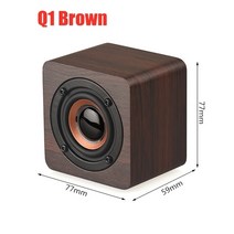 tv사운드바 가성비 홈씨어터 20w 나무 무선 블루투스 스피커 soundbar hifi 스테레오 서라운드 led 디스플레이 음악 스피커 fm 라디오 알람 시계 aux, Q1 브라운