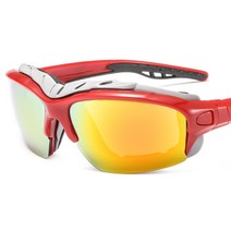 엘마운틴 방탄 선글라스 MK1208 자외선 차단 고글 자전거 킥보드 오토바이 등산, 04_레드