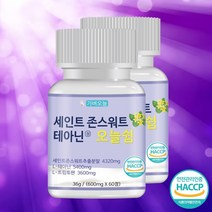세로토닌 영양제 오늘쉼 회복 영양 세인트존스워트 L테아닌 가벼오늘 600mg, 60정 x 2개 (4개월분), 2개, 60정