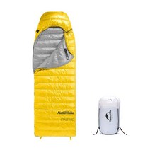 동계 캠핑 거위털 구스 침낭 경량 다운 겨울 이불, 옐로우, 중형 M