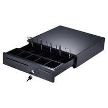 Docooler 동전 세포를 확인 할 수있다 POS 금전 등록기 상자 RJ11 포트 인터페이스와 현금 상자까지 다섯 그리드 셋째 기어 잠금 등록은 피치 블랙을 조정할 수 있습니다, 검정