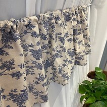 가리개 크로쉐 레이스 커튼 하프 격자 무늬 짧은 빈티지 면 린넨 찬장 헤드 침실 주방