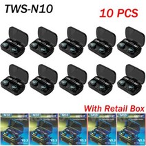 도매 이어폰 블루투스 무선 헤드폰 헤드셋 충전 박스, Black 10PCS