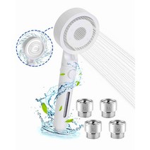[2023년 인기] 샤워 헤드 절수 6단계 모드 샤워 헤드 고수압 일본 품질 마이크로 나노 버블 미스트 각도 조정 극세수 누수 방지 설치 간단 국제 범용 기준 G12