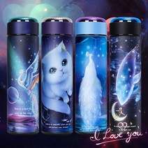 루온칸 진공단열 휴대용 텀블러 480ml, 고양이