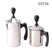 CITTA 시타 유니크 이중망 우유거품기 400ml 600ml 모음, 01.시타 이중망 우유거품기 400ml