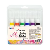종이나라 컬러뱅크 비비드 마블링물감 6색 12ml