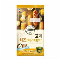 CJ더마켓 회사 간식 점심 메뉴 도시락 반찬 휴게소 음식 브런치 고메 치즈크리스피핫도그 감자 찹쌀 모짜렐라 체다 치즈 소시지 340G, 24개
