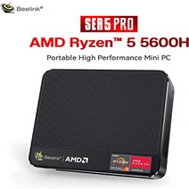 미국정품 미니 게임 PC 고성능 미니데스트탑 Beelink SER5 Mini PC AMD Ryzen 5 5600H 32GB DDR4 RAM 500GB NVME SSD