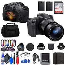 sony cyber-shot dsc-rx10 iv 디지털 카메라(dscrx10m4b) + 필터 키트 + 광각 렌즈 + 망원 렌즈 + 컬러 필터 키트 + 64GB 카드 + npf-w