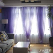 커튼 블라인드 다이소커튼 순수한 컬러 보일 통기성 투명 얇은 명주 그물 웨딩 풍경 파티 드레이프 패널쉬어 홈 장식