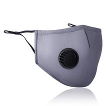 스포츠 마스크 조절 가능한 재사용 가능한 야외 남성 여성 PM2.5 호흡기 페이스 마스크, 회색