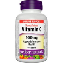 캐나다 웨버네추럴 겨울 건강 영양제, 5.웨버네추럴 비타민C 1000mg 60정 x 2개