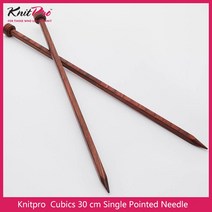 바늘 세트 나무 대바늘 코바늘 니트 프로 큐빅 30 cm 싱글 포인트 뜨개질 바늘 1 개, 06 6.5mm