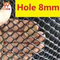 계단 난간 안전 그물망 블랙 발코니 고양이 그물 가정용 플라스틱 그리드 0.4 0.8cm 창문 어린이 낙하 방지 보호, [01] W 50cm x L 50cm, [04] Hole 8mm