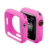 작업용 책상 매트 커팅 고무판 깔판 소프트 실리콘 케이스 apple watch 7 6, 로즈 핑크, 협력사, 42MM