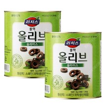 동서 리치스 블랙 올리브 슬라이스 3kg X 2개 통조림 샐러드 통핑