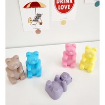 오늘도솝 하리보비누/돌답례품/어버이날/스승의날/어린이집/유치원/수제비누/비누선물/칠순선물/하리보곰젤리비누, 브라운