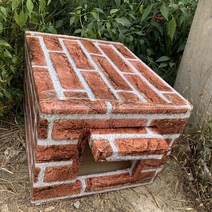 야외 대형견 큰개 진돗개 강아지 판넬 난방 조립식 개집 실외 플라스틱 보온 강아지집 001 DIY 수제 애완, 주황색 벽돌 사각형 구멍(_중형(고양이 3마리)