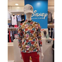 디즈니골프 여성 토끼캐릭터 프린팅 목폴라 티셔츠 DL3LTS010