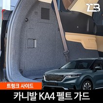 기아 카니발 4세대 KA4 인스톨 트렁크사이드 스크래치 방지 커버, 7인승_도어타입러기지트레이유(+소화기커버)