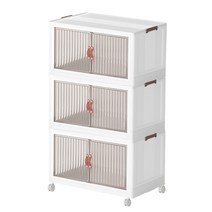 HK.sell 클래식 마스터라인 수납장 3단 45X27X76.5cm, 아이보리