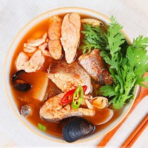 신선 국산 민어매운탕 2-3인분 냉장 밀키트 생물바지락홍합이 푸짐한 민어탕 씨키트, 민어매운탕 2~3인분