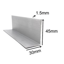 30x45mm 두께 1.5mm 6063 직각 알루미늄 L 자형 합금 테두리 삼각형 프로파일 장식 재료, Custom length, thick 1.5mm