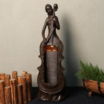 실내 분수 자연 인테리어형 선물용 첼로여인 가습기 수압 조절 분수대 펌프