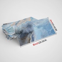 자체 접착 벽지 껍질과 스틱 패널 스티커 비닐 폼 장식 backsplash 파란색 대리석 타일 4quot x 8quot 주방 백스플래시, 4x8inchx64pcs, sjm06