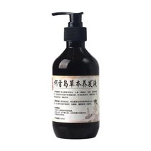 천연 Polygonum Multiflorum 식물로 만든 초본 샴푸 회색 머리 흰 제거 영구 검은 관리 300ml, 01 300ml