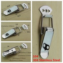 철도금 니켈/304 스테인레스 스틸 걸쇠 패스너 토글 래치 트레일러 스프링 카드 버클 1 개, 16 104 Stainless Steel