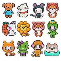 미니 보석십자수 DIY키트 12종세트, 12개 세트