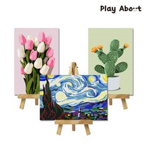 DIY 명화그리기 10x15 세트 해바라기 풍경화 푸른사과 동물병풍 유화그림, 10x15 태극기 (AX067)