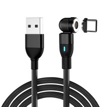 더조은셀러 자석 고속 충전케이블 C타입 8 5 핀 USB 마그네틱 패브릭 회전형 마크스피드, 1m
