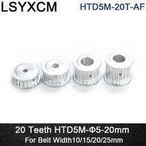 타이밍 풀리 동기 휠 너비 톱니 벨트 기계용 보어 기어, 7mm, 벨트 폭 20mm용, 1개