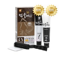 BARAM) 오징어먹물염색 먹물머리 새치머리 염색이 간편해지는 먹물 1분염색약 염모제, 5호 자연갈색, 1개
