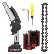 전기톱 추천 충전톱 휴대용 전동 체인톱 목공 핸드헬드 절단기 원예 도구 충전 가능한 나뭇가지 가지치기 톱 목재 쪼개기 체인 캠핑 벌목 전문 경량 전기 가정용, 2batterys1chain+미국