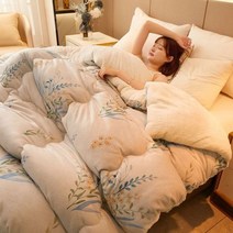 워셔블양모이불 겨울양모이불 겨울이불 거위털 두꺼운 이불 캐시미어 겨울에 매우 따뜻한 양면 벨벳 두껍고, E_150X200cm 3.5kg