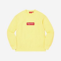 슈프림 박스로고 크루넥 페일 옐로우 - Supreme Box Logo Crewneck Pale Yellow -