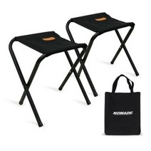 노마드 더블랙 BBQ 미니체어 2p + 파투치 세트, 블랙, 2세트