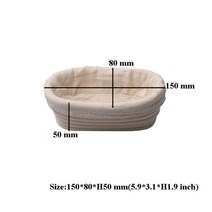 바게트 모양 발효 등나무 바구니 국가 빵 반죽 Banneton Brotform 교정 증명 홈 가든 부엌 요리 패스츄리 제빵 예쁜 디자인, [01] 15cm