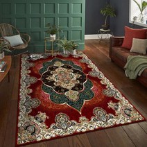 방바닥 매트 북유럽풍 거실 매트 대형 보헤미아 러그 장식 침실 디럭스 미끄럼 바닥 넓은 공간 카펫 라운지 페르시아 세탁 가능, A+100x200cm