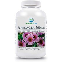 Nature s Lab 에키네시아 760mg 건강 보조 식품 - 강력한 완전 천연 면역 체계 지원 유전자 변형 성분 없음 글루텐 무함유 100 캡슐 (50 일 분량), 기본